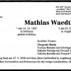 Waedt Mathias1927-2000 Todesanzeige